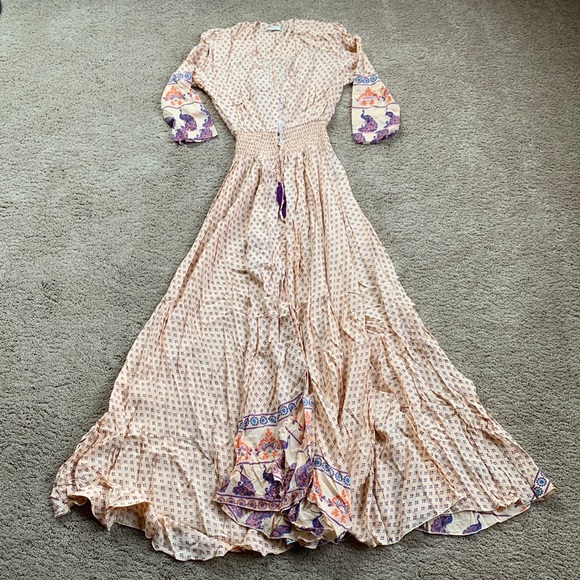 🎉 MILA Vintage Boho Long Maxi Floral Dress, size XS - Picture 2 of 7